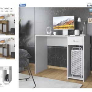 Mesa Para Computador Mariza 1 Gaveta Branco