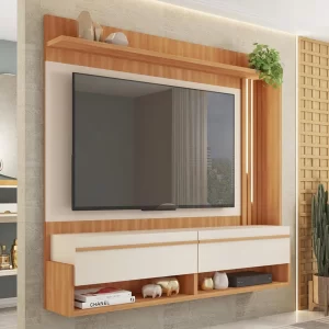 Painel Arthus Para Tv Até 55polegadas Marrom De Mdf