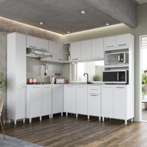 Cozinha Modulada Florença Pop 8 Peças Branca
